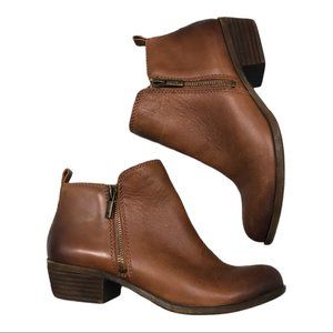 Lucky Brand Brown (Toffee) Basel Leather Booties Size 8